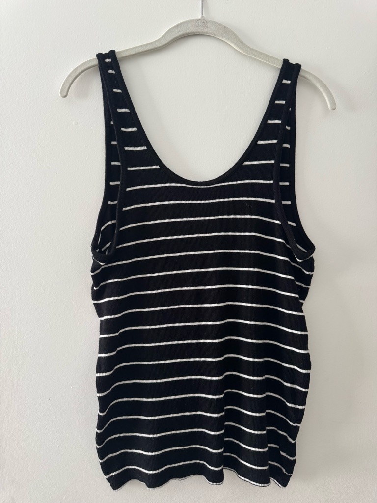 Volcom Black & White Striped Knit Top